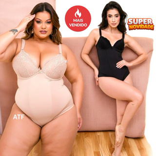 Cinta Body Modelador E Redutor Plus Size De Compressão Com Bojo ATF LINGERIE em Oferta na Shopee