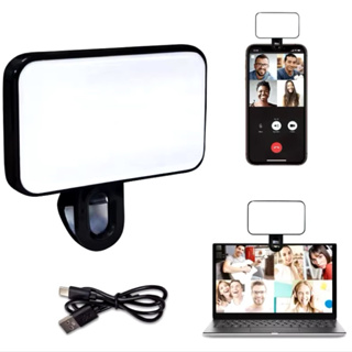 Mini Selfie LED Fill Light Telefone móvel 3 cores Preencha Iluminação Video Conferencia Portátil Video Light em Oferta na Shopee