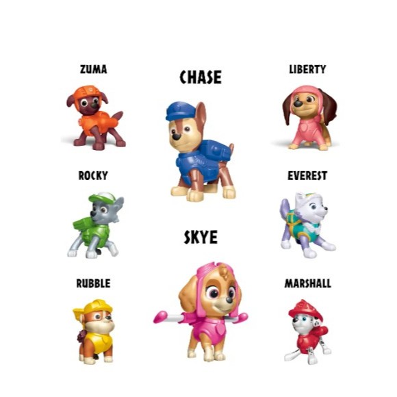 Kinder Ovo Coleção Patrulha Canina: Todos os 08 Personagens (Coleção Completa)