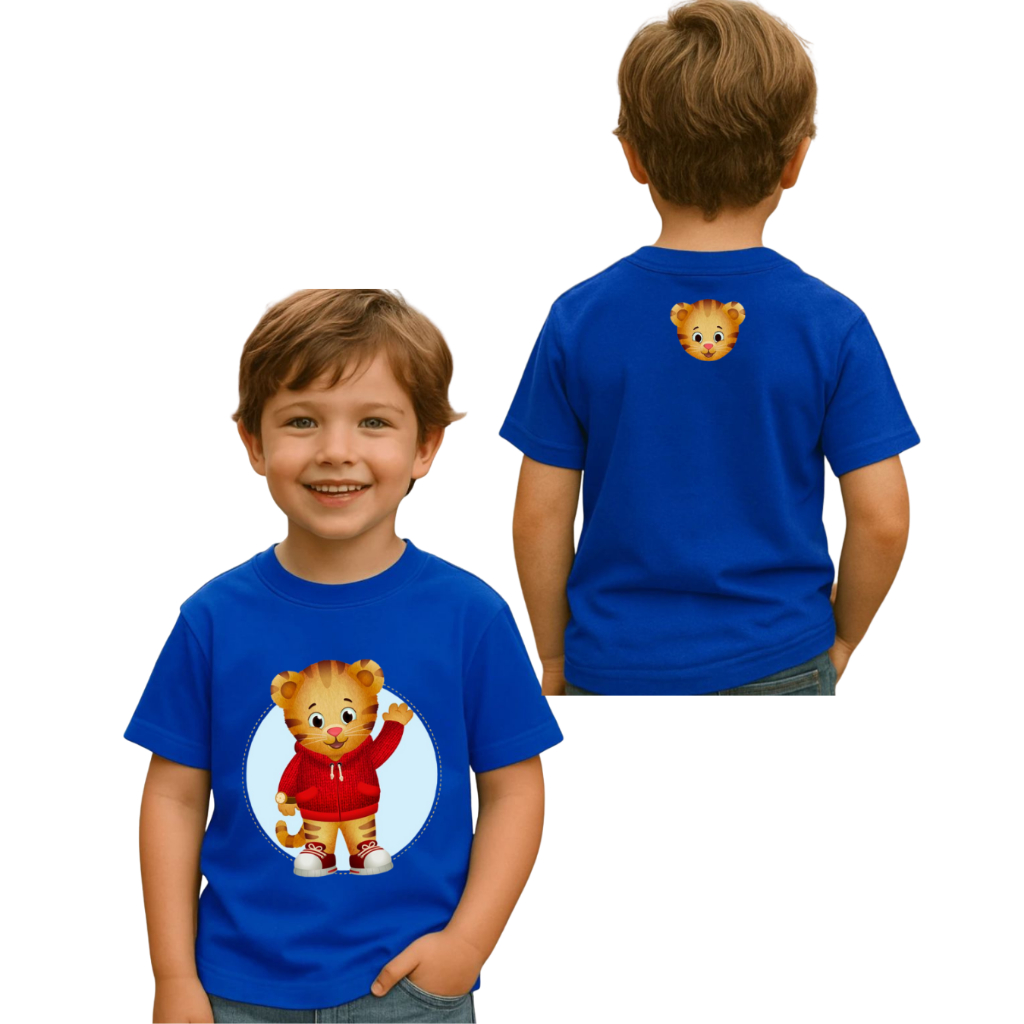 Camiseta infatil blusa infatil Daniel tigre filhote 100% algodão