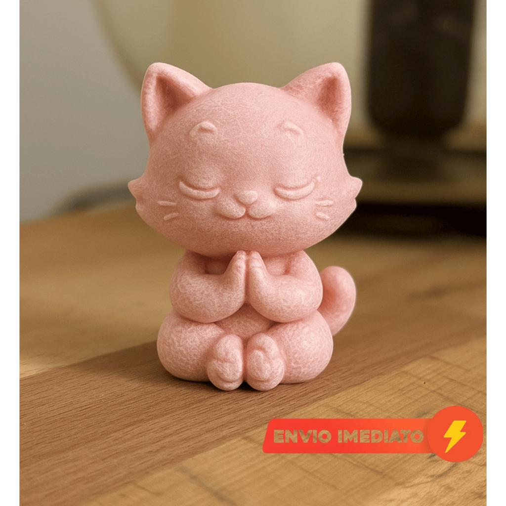 Imagem Molde Silicone Gatinha Meditando Zen Fofa p/ Sabonete Artesanal, Vela, Resina, Gesso, Decoração