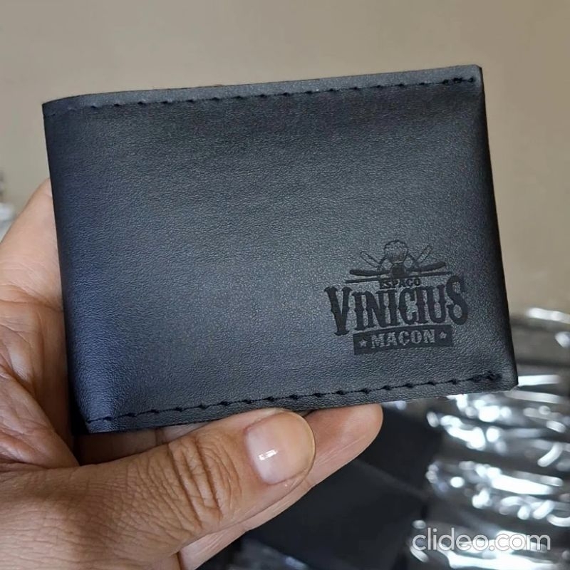 Porta-Cartão Personalizado com Logo ou Nome | Brinde para Barbearia, Corporativo e para Eventos | Gravação a Laser