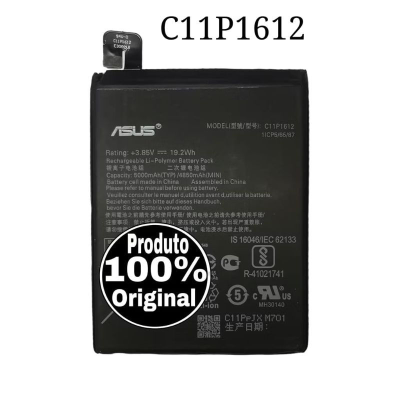 Bateria Compatível com Zenfone 3 Zoom ZE553KL Zenfone 4 Max ZC554KL C11P1612 org novo pronto entrega