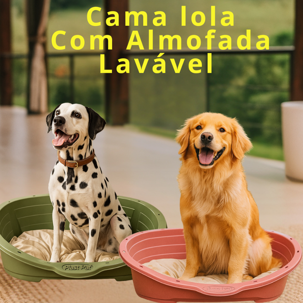 Kit Cama lola Eco Sustentável + almofada lavavel com ziper Cães gato Confortável Pet porte grande