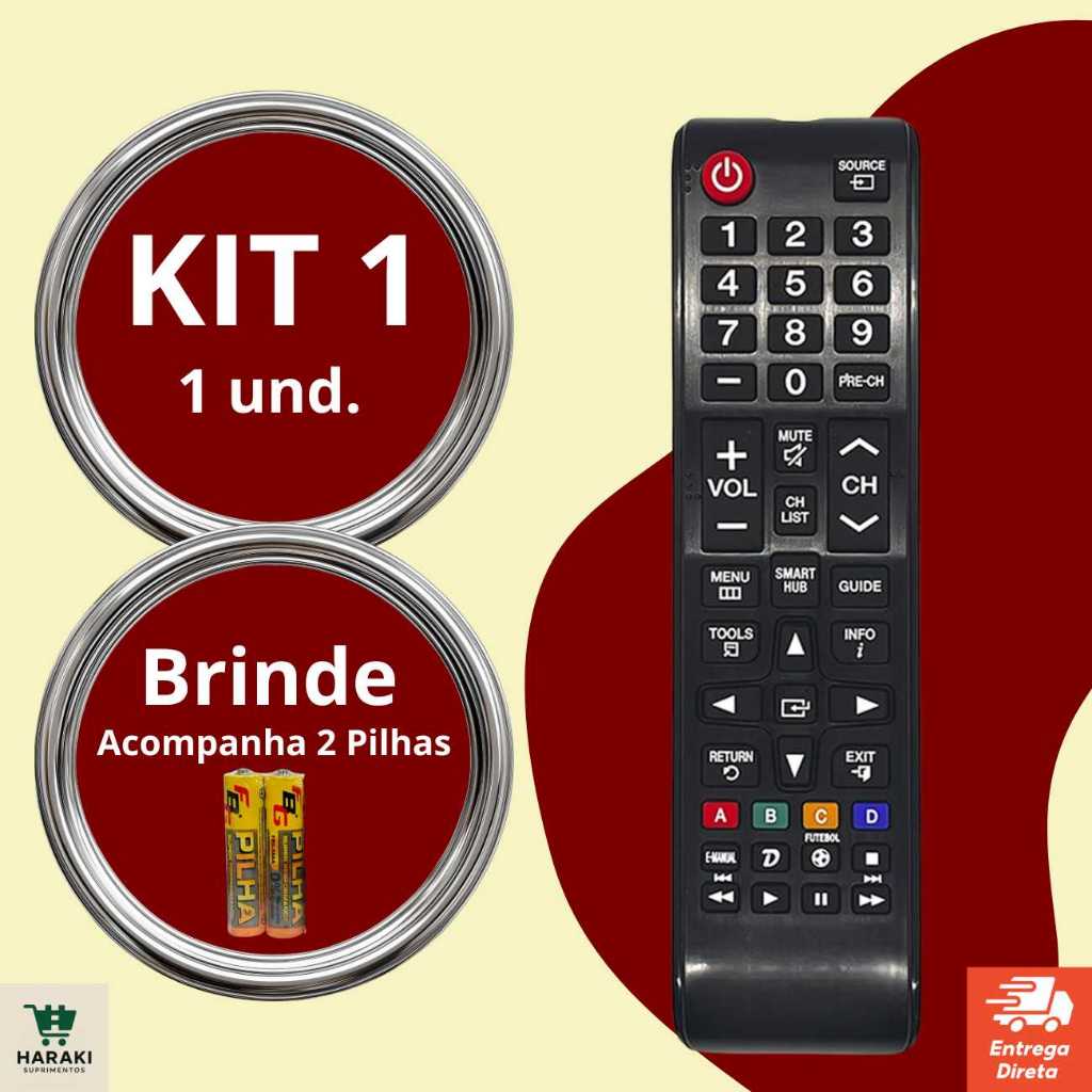 Controle Remoto TV Samsung Smart Compatível HD Full HD e 4K