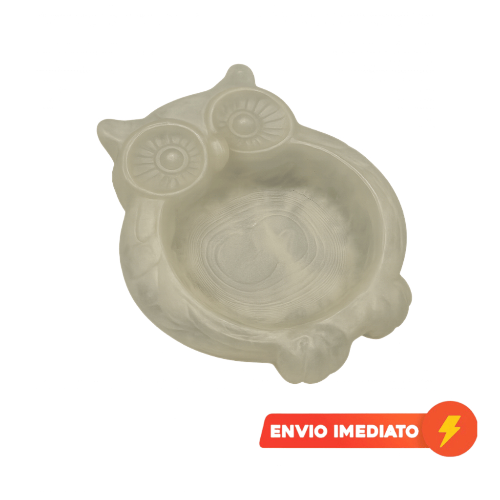 Molde de Silicone Bandejinha de Coruja - Faça Gesso, Biscuit e Artesanato em Geral