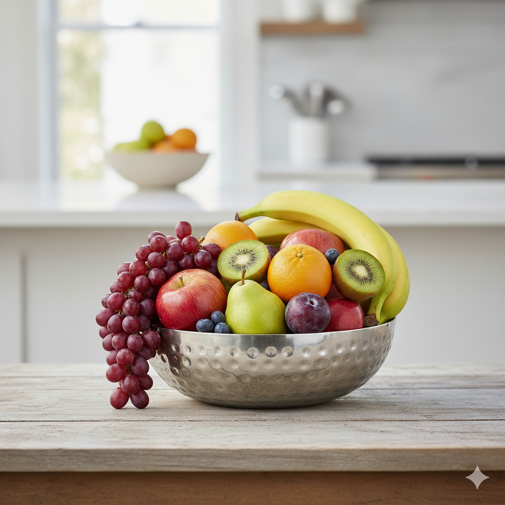 Tigela, Bowl e Saladeira em Aço Inox Martelado 23cm x 12cm – Elegância e Resistência