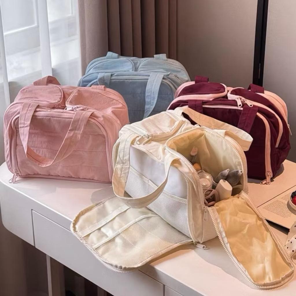 Bolsa cosmética portátil de grande capacidade, lavagem portátil de cosméticos para viagem,...