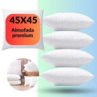 Kit 4 Unidade Refil Enchimento Para Almofadas e Capa Decoração 45x45cm em Oferta na Shopee