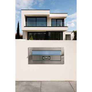 Caixa de Correio Inox Revista(grande)design moderno para muro parede de embutir em Oferta na Shopee