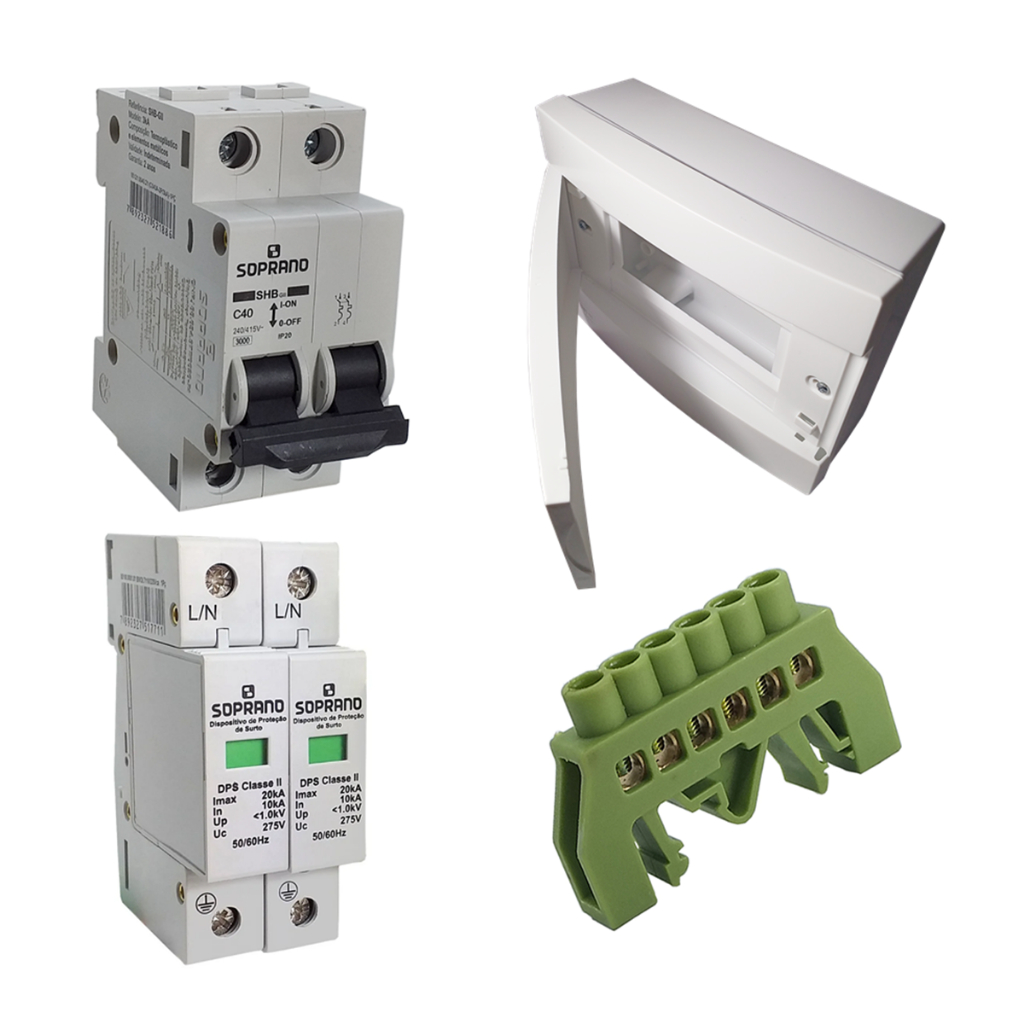 String Box Solar 40a Ac P/ Microinversor Quadro De Sobrepor