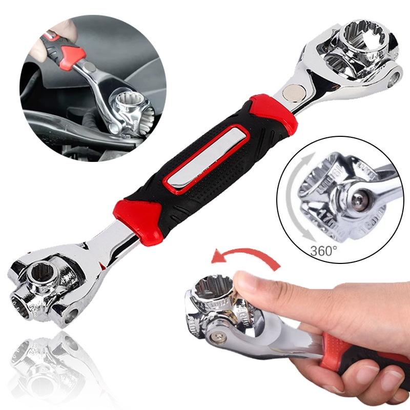 Chave Multiuso Coroa do Role 48 Em 1 chave Soquete 360º Chave Grifo Universal Chave Grifo