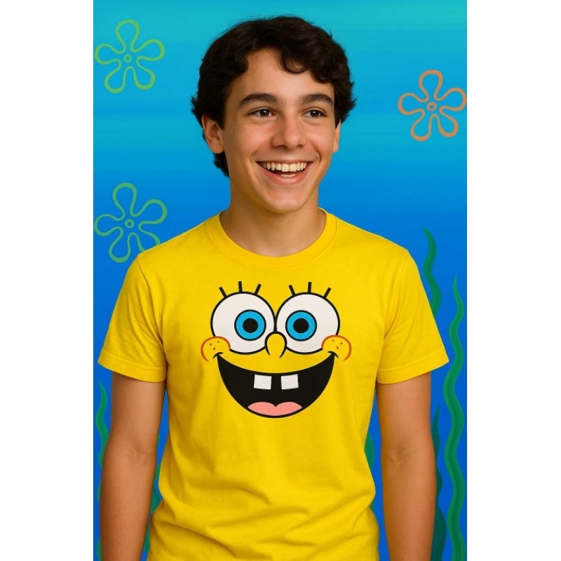 Camiseta do Bob Esponja Camisa amarela do Bob esponja Blusa do Bob Esponja