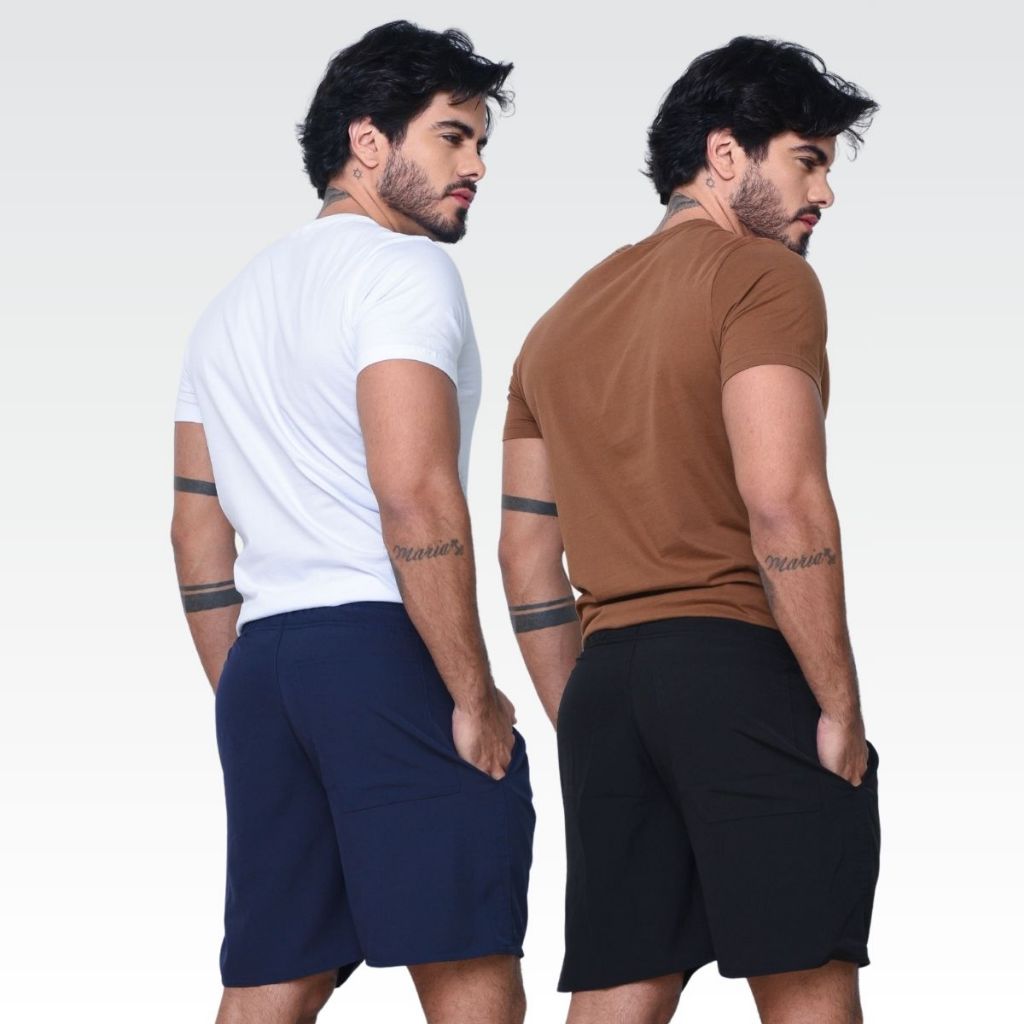 Bermuda Tectel Masculina Com Elastano Premium  Academia Praia Piscina