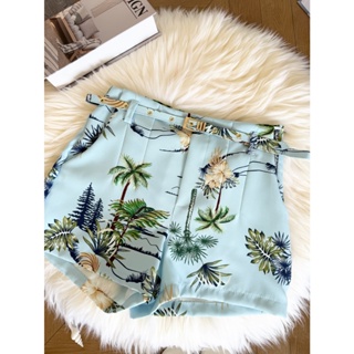 LCQ Short Feminino Listrado Com Cinto Alfaiataria 139 em Oferta na Shopee