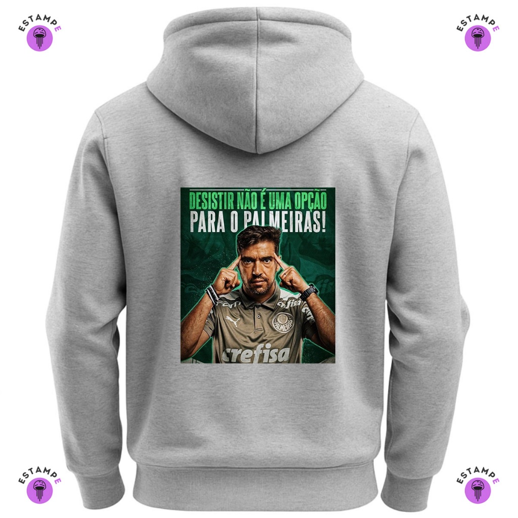 Moletom Canguru Adulto Palmeiras Abel Ferreira Cabeça Fria Blusa De Frio Agasalho Casaco Unissex