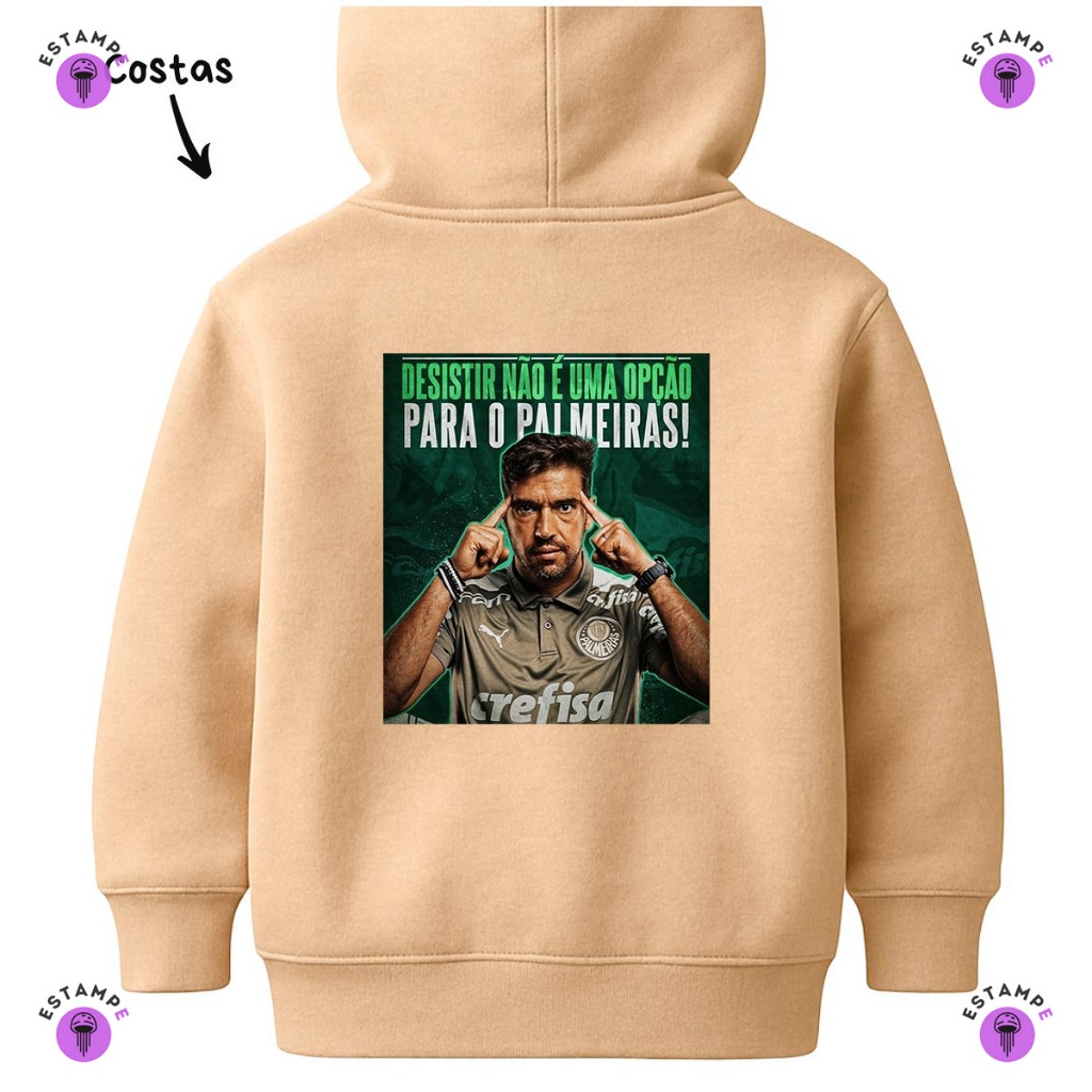 Moletom Canguru Infantil Palmeiras Abel Ferreira Cabeça Fria Blusa De Frio Casaco Agasalho