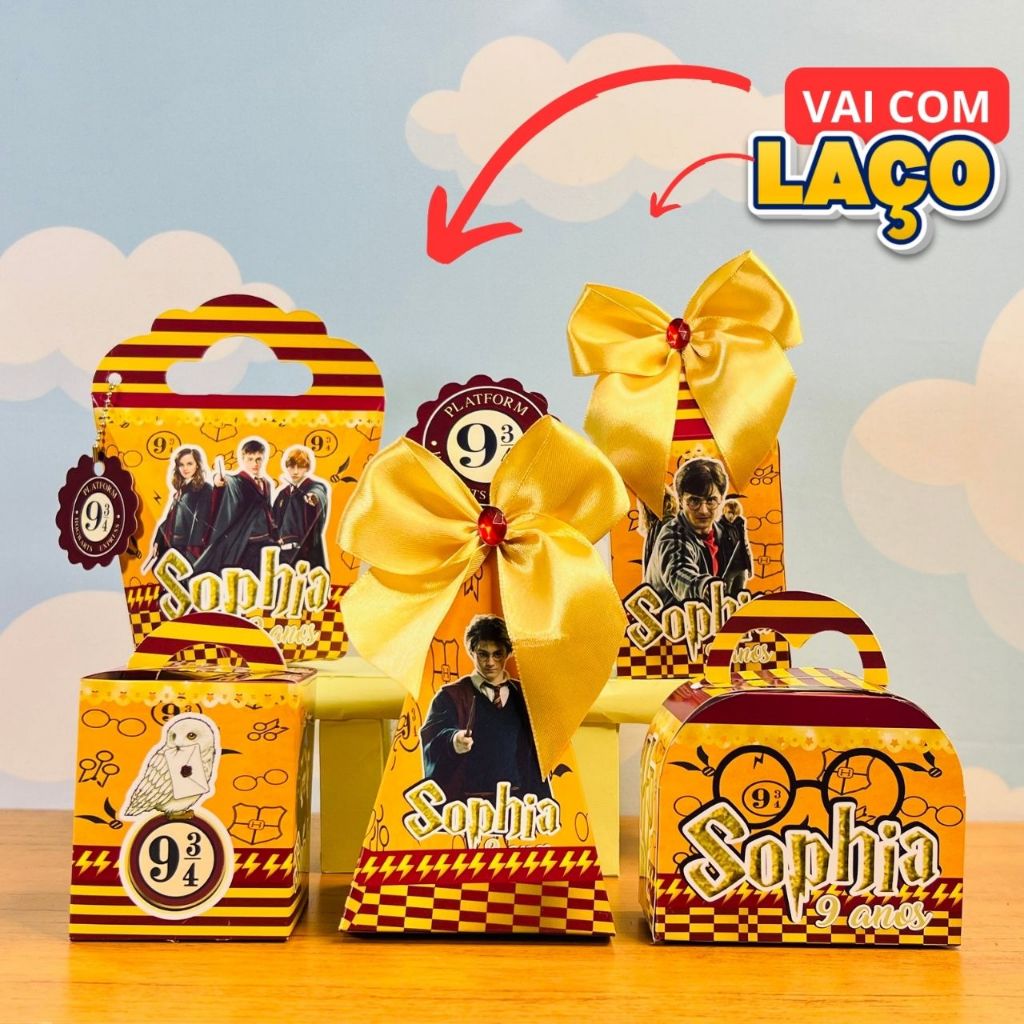Kit Festa Harry Potter  Lembrancinhas Personalizadas Infantil  Caixinhas Harry Potter Decoradas Aniversário