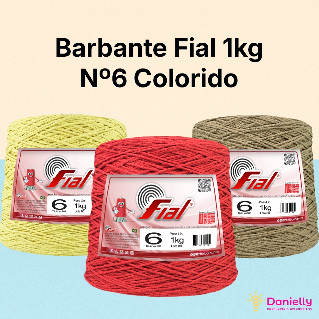 Barbante Fial Nº 6 1kg – Artesanato, Crochê e Tricô em Oferta na Shopee