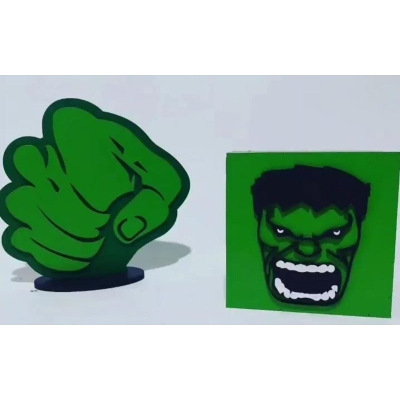 HULK DISPLAY E CUBO MDF DECORACAO FESTA