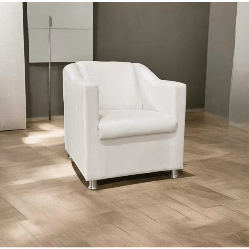 Pronto Entrega - Poltrona Decorativa tillak Para Barbearia Salão De Beleza Recepção Cores Pés Cromados em Oferta na Shopee