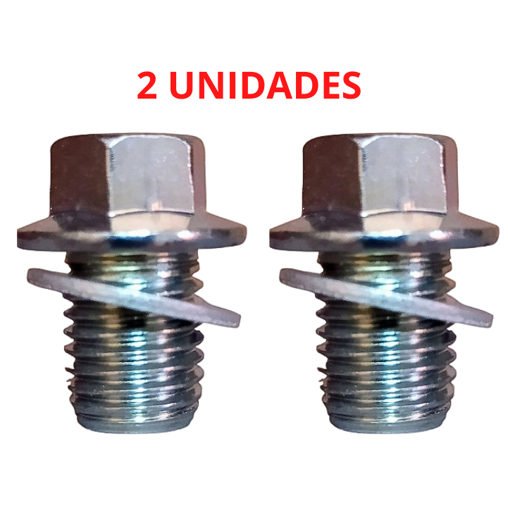 2 Bujões De Carter Para Motos Honda CG Titan, Fan, Start, Bros, Bis, etc. Yamaha Crypton, Neo, YBR, Factor, Fazer, etc.