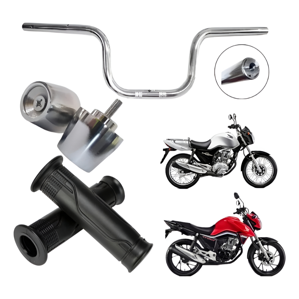 Kit Guidão+manopla Cargo+peso Pcx/cg/fan/titan 125/150/160 em Oferta na Shopee
