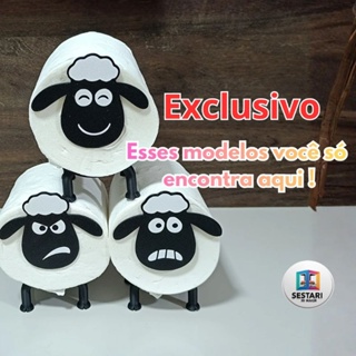 Suporte Para Papel Higiênico Shaun O Carneiro Ovelha Enfeite Banheiro em Oferta na Shopee