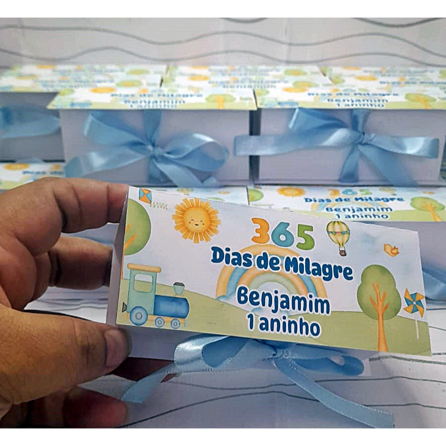 Caixinha de promessas com 120 versículos biblicos - 365 sorrisos - voltas ao sol - caixa de Orações, promessas de Deus
