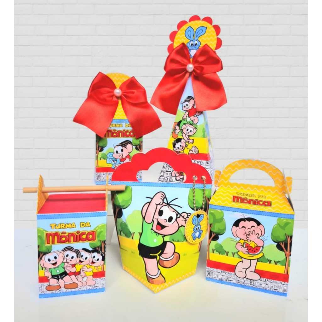 kit caixinhas PEGUE MONTE TURMA DA MONICA PERSONALIZADA/Lembrancinhas para festa de aniversário