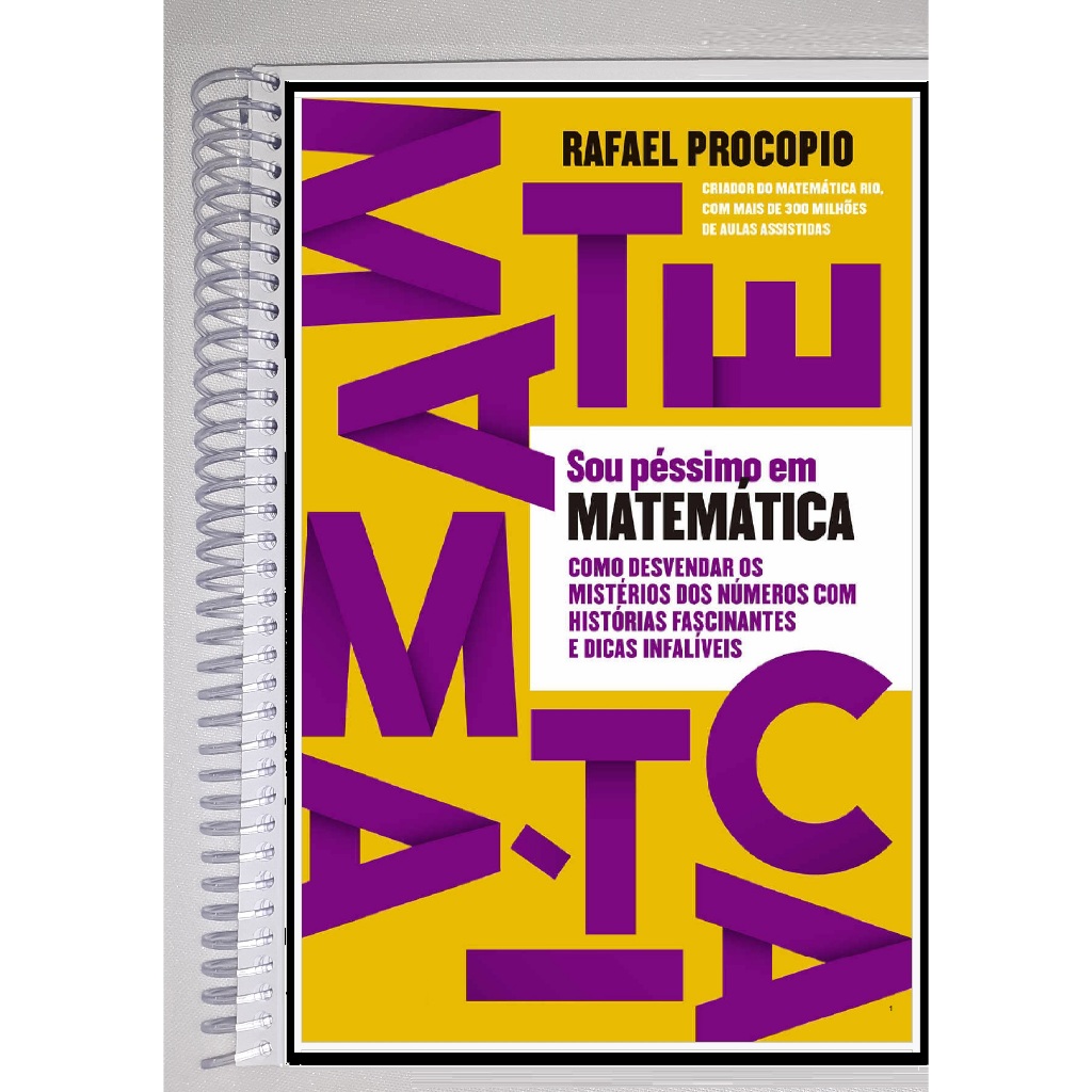 Sou Péssimo em Matemática - Rafael Procópio - Encadernado, Formato livreto (21 cm x 14 cm) tamanho A5