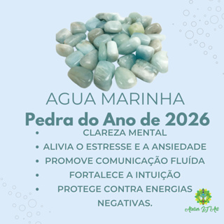 Agua Marinha Rolada - Tamanho  PP - 0.5 a 1 cm  PEDRA DO ANO DE 2026 - Pedra de Yemanjá em Oferta na Shopee