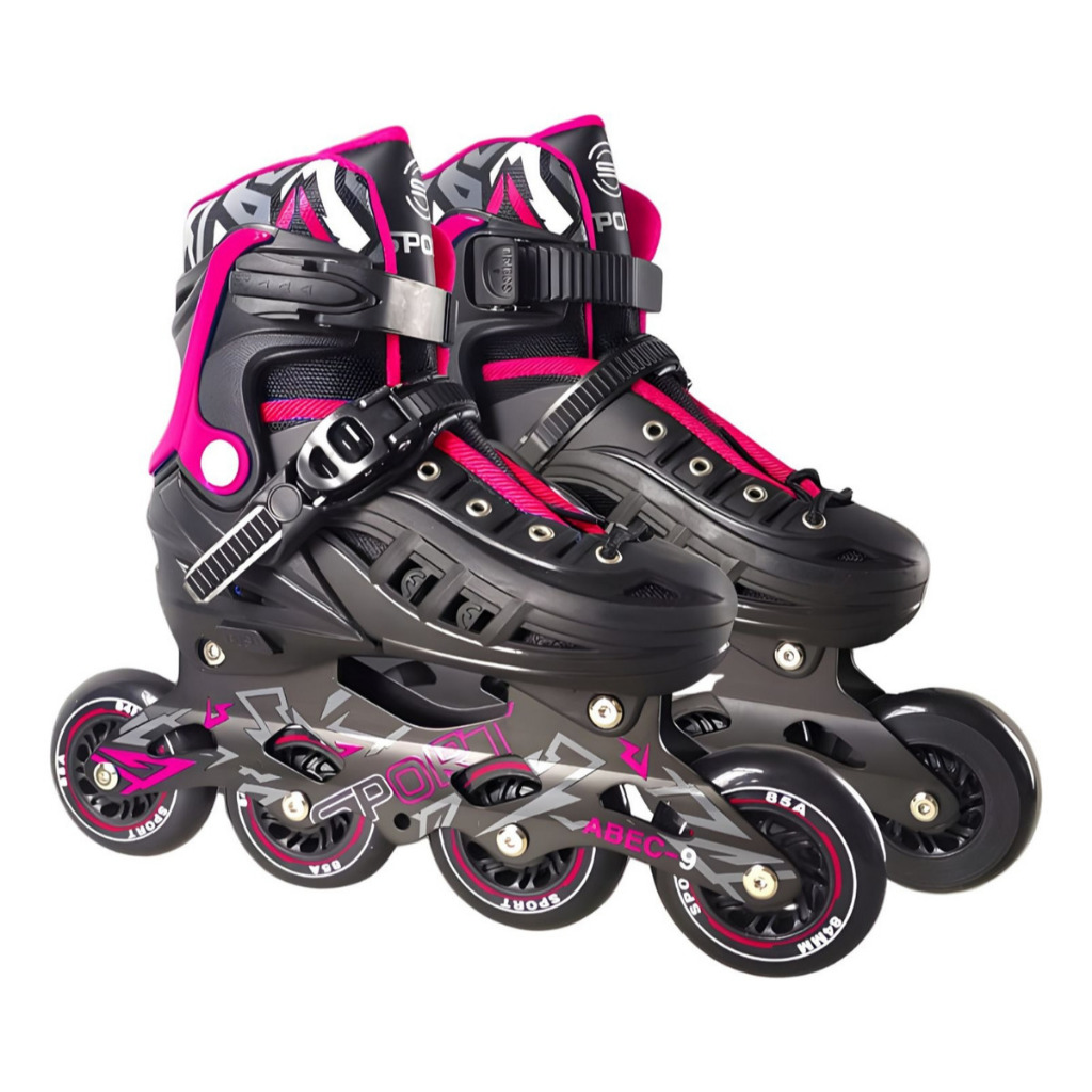 Patins Roller In Line Adulto Abec 9 Ajustável Profissional Rodas 84 MM Varias Cores