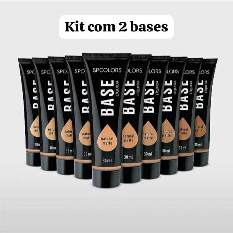 Kit com2  Base Líquida SP Colors - Efeito Natural - Cobertura Perfeita - Todas as Cores em Oferta na Shopee