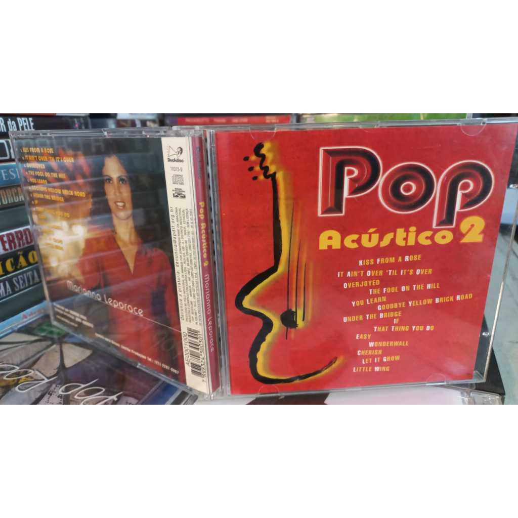 CD Marianna Leporace - Pop Acústico 2 - Easy Kiss from a rose over joyed wonderwall litlle wing cherish you learn