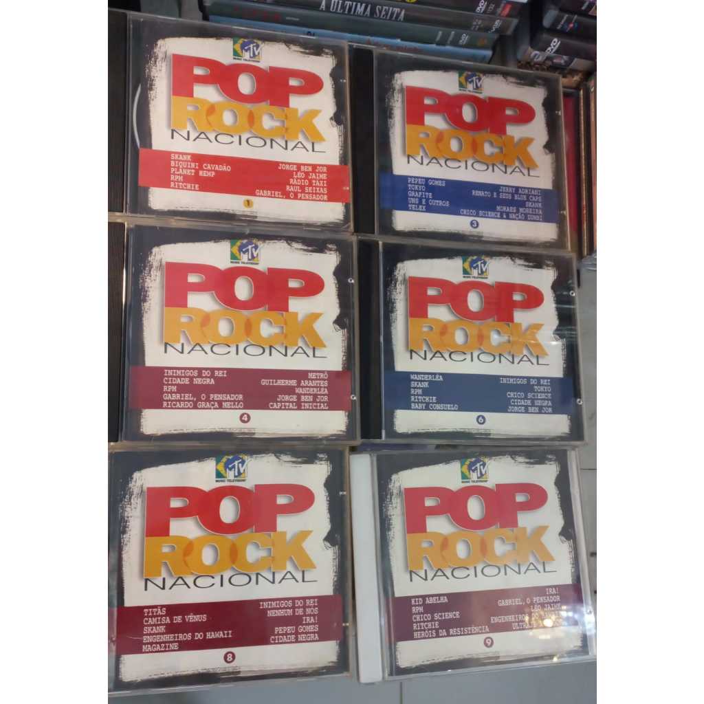 Cds Pop Rock Nacional MTV - vol 1 a 9 Rpm Engenheiros Titãs baby Gabriel capital inicial skank raul seixas biquini taxi