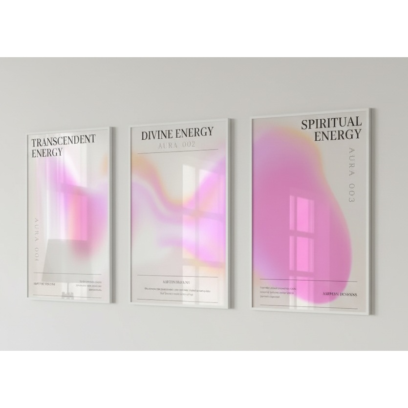 Imagem Quadro decorativo Colorido na moda positiva Aura espiritual granulado gradiente  sala quarto interior da casa 40x60