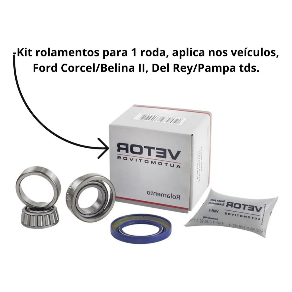 Kit Rolamento Roda Dianteiro - Vw Brasília / Fusca 1975... Novos e Com NF-E C/Nfe.