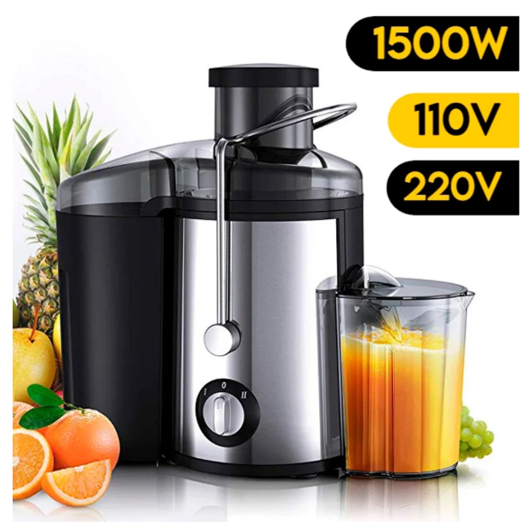 Extrator Centrífuga De Alimentos Elétrico Frutas Natural Sucos Espremedor Extrator Juicer1500W 110V