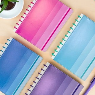 Caderno de Disco A4 Grande Capa Dura com Divisória Listrado G Pautado 11 Discos 80 Folhas Caderno Volta as Aulas em Oferta na Shopee