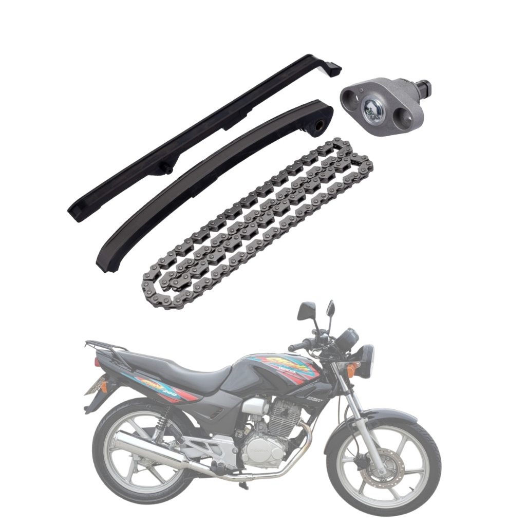 Kit Corrente de Comando com Tensor e Guia Honda CBX 200 1994 a 2002 (Modelo Original)