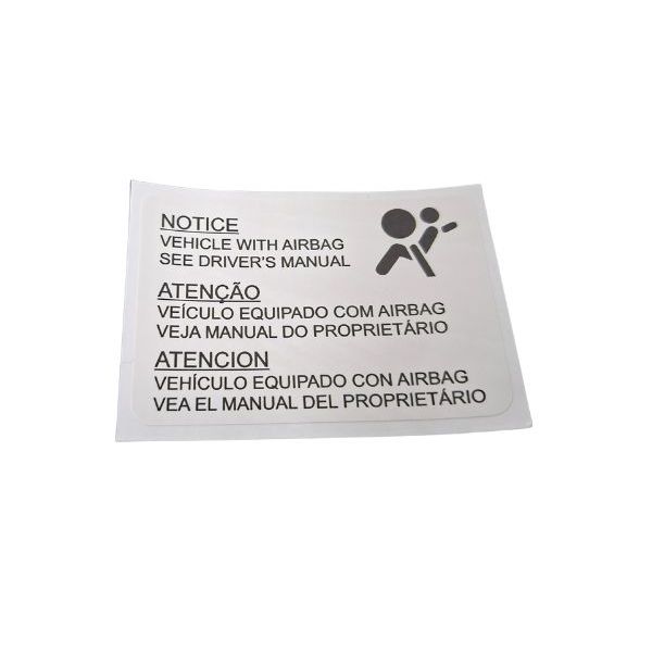 ADESIVO VEÍCULO EQUIPADO COM AIRBAG / COLUNA DE PORTA / ASTRA E VECTRA