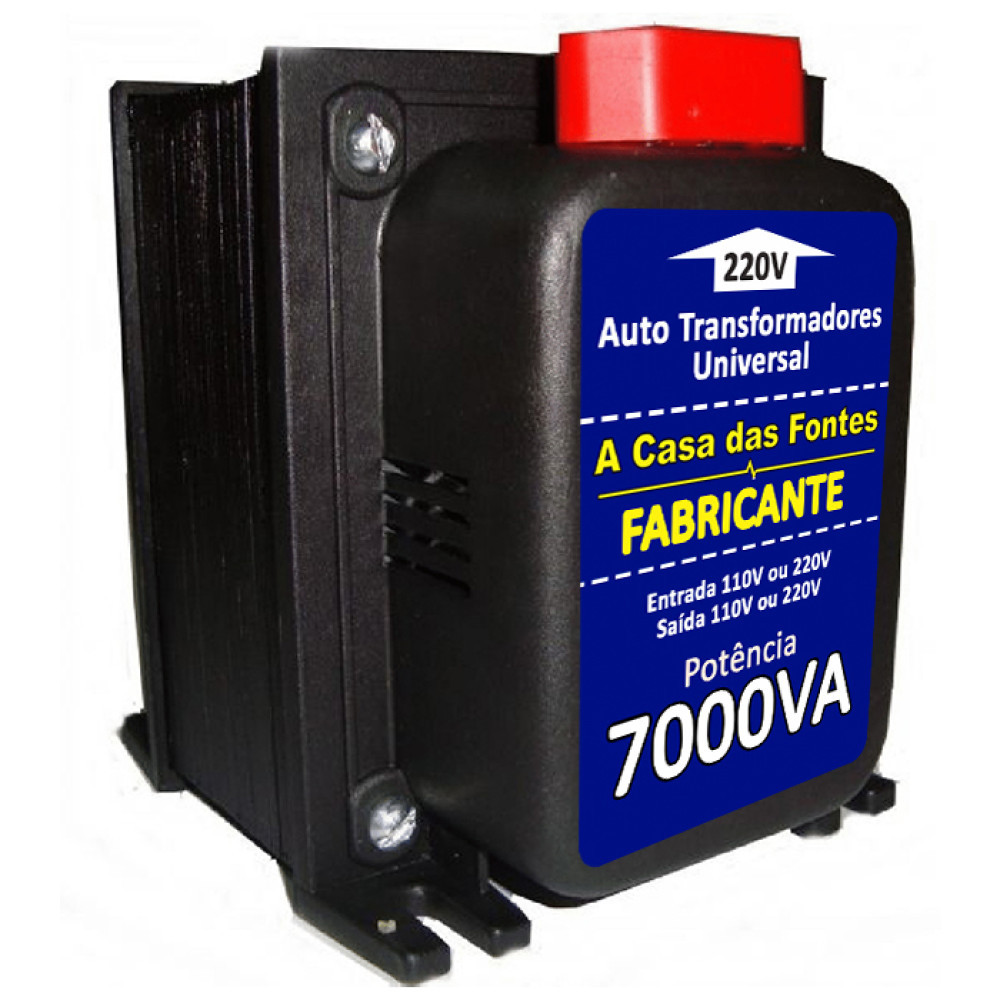 Auto transformador 7.000 VA Tomadas - 127/220v  E 220/127v  FABRICA