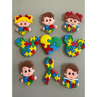 Aplique emborrachado autismo variados 10 ou 20 unidades. em Oferta na Shopee