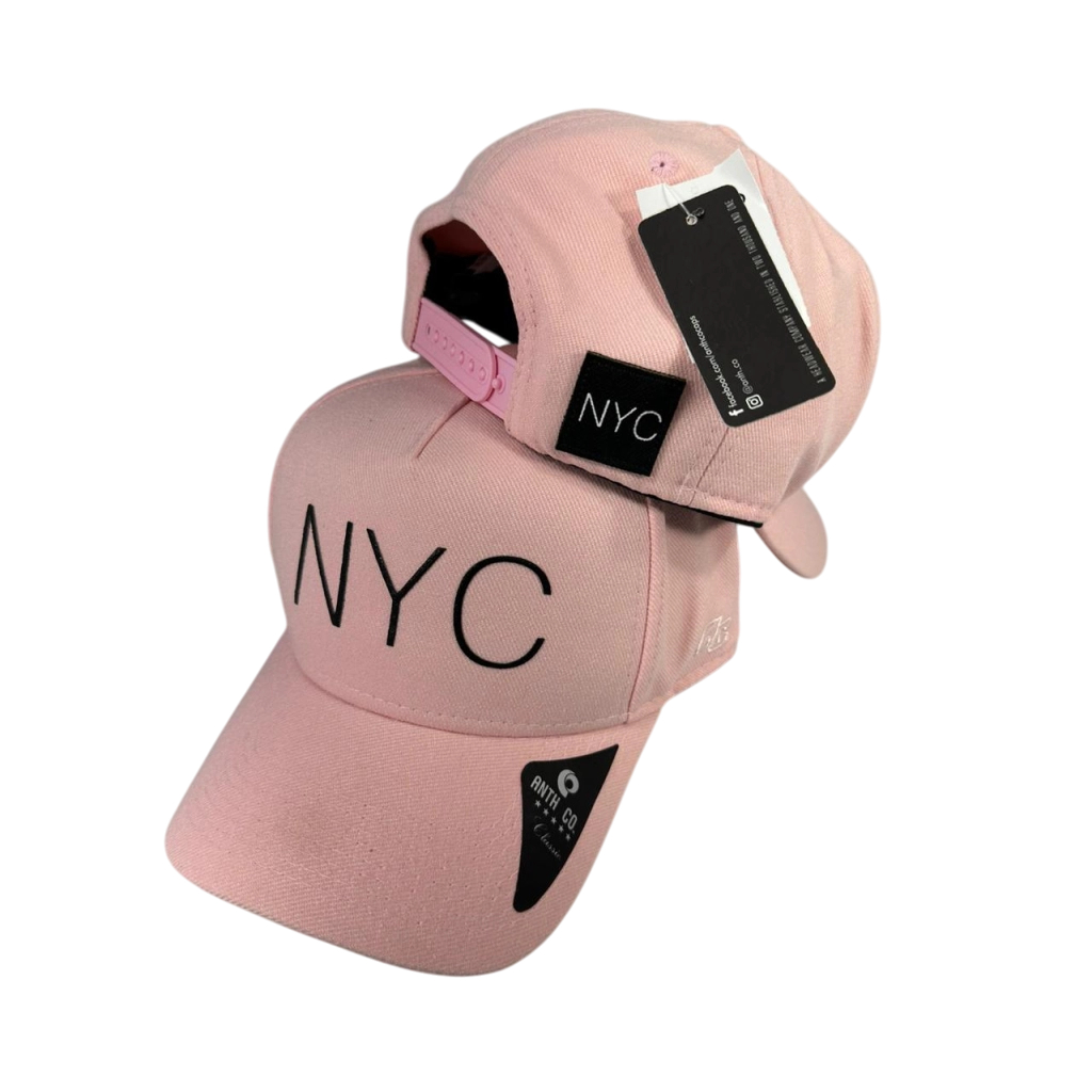 Boné Aba Curva NYC New York City Bandeirinha USA - Rosa