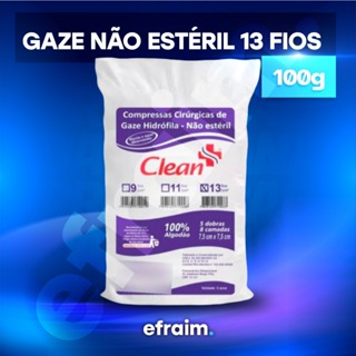 Compressa De Gaze 13 Fios 100g Para Curativo - 1 Pacote em Oferta na Shopee