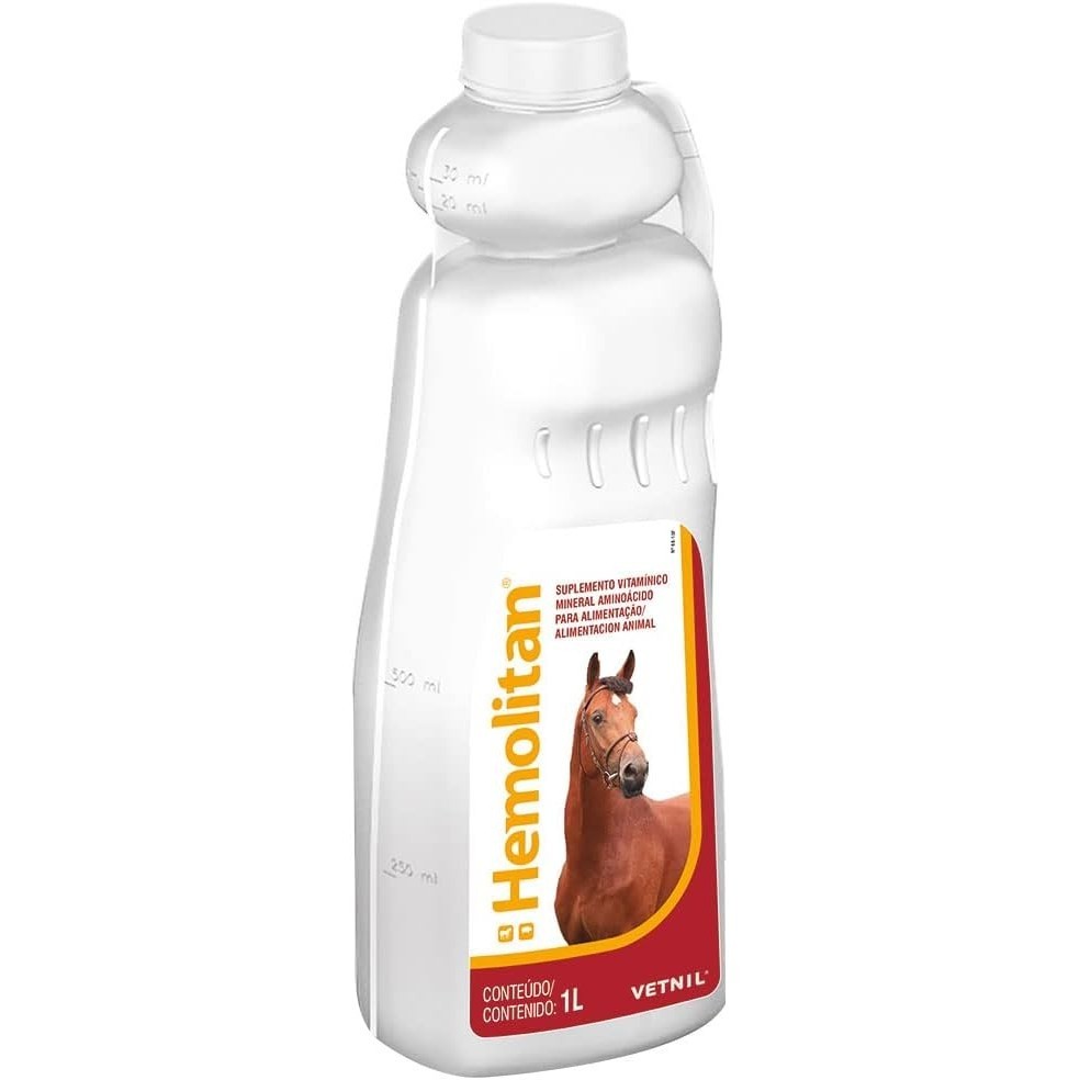 Hemolitan 1 Litro Suplemento Mineral Vitamínico Para Animais Vetnil em Oferta na Shopee