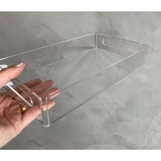 Bandeja em Acrilico Cristal 25x15x4 em Oferta na Shopee