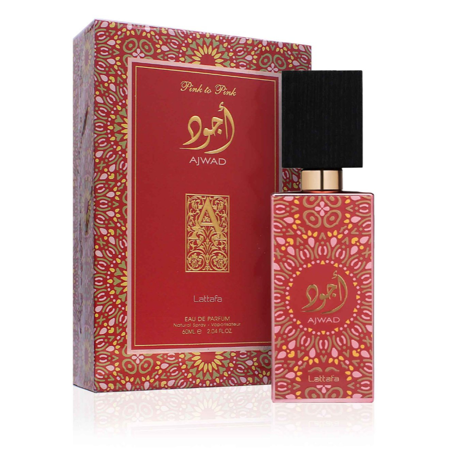 PERFUME ARABE FEMININO LATTAFA AJWAD PINK 100ML O.R.I.G.I.N.A.L EAU DE PARFUM