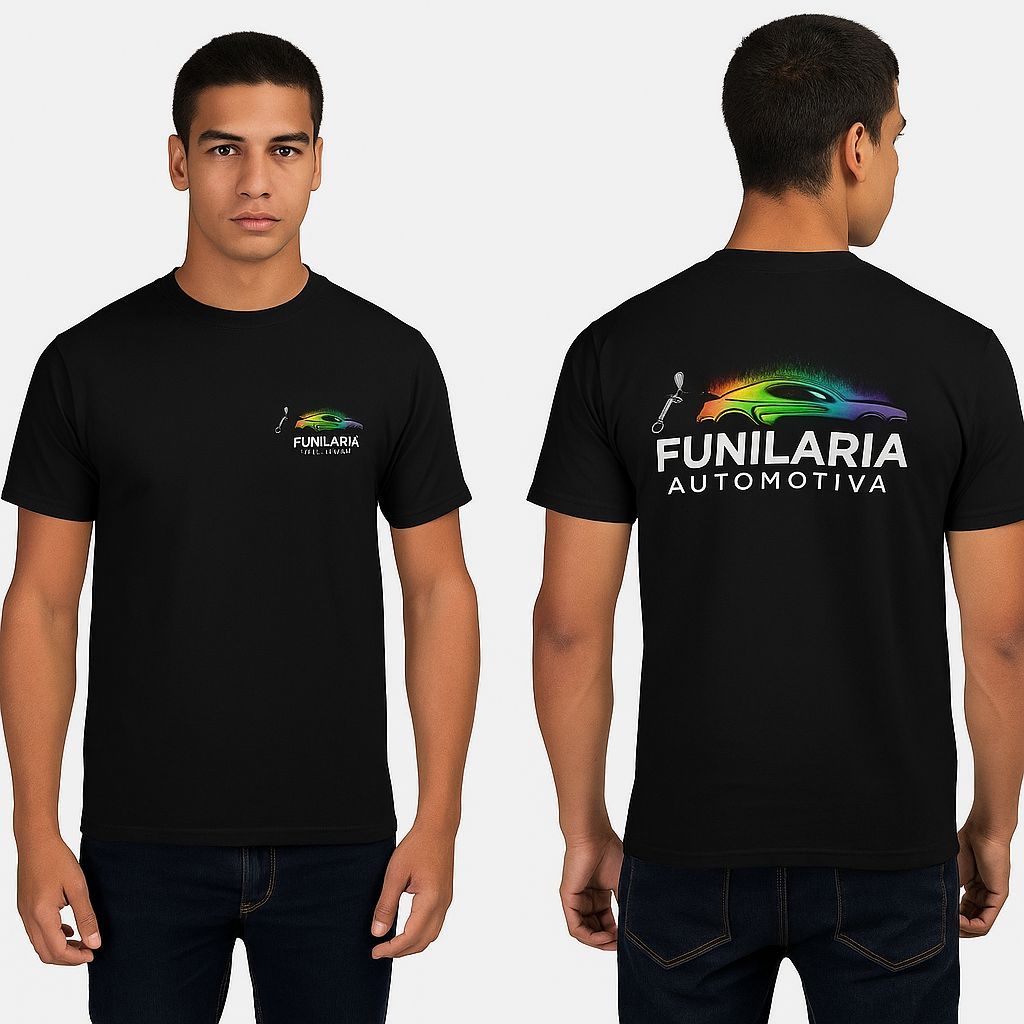 camiseta funilaria automotiva material algodão